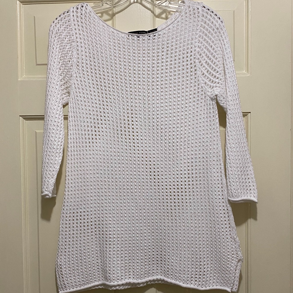 Jeanne Pierre White Summer Sweater